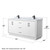 Wyndham WCF111172DWBCMUNSM70 Icon 72 Inch Double Bathroom Vanity in White, White Carrara Marble Countertop, Undermount Square Sinks, Matte Black Trim, 70 Inch Mirror