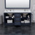 Wyndham WCF111172DBNC2UNSM70 Icon 72 Inch Double Bathroom Vanity in Dark Blue, Carrara Cultured Marble Countertop, Undermount Square Sinks, Brushed Nickel Trim, 70 Inch Mirror
