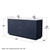 Wyndham WCF111172DBNC2UNSM70 Icon 72 Inch Double Bathroom Vanity in Dark Blue, Carrara Cultured Marble Countertop, Undermount Square Sinks, Brushed Nickel Trim, 70 Inch Mirror