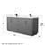 Wyndham WCF111172DGBC2UNSM70 Icon 72 Inch Double Bathroom Vanity in Dark Gray, Carrara Cultured Marble Countertop, Undermount Square Sinks, Matte Black Trim, 70 Inch Mirror