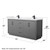 Wyndham WCF111172DGBWCUNSM70 Icon 72 Inch Double Bathroom Vanity in Dark Gray, White Cultured Marble Countertop, Undermount Square Sinks, Matte Black Trim, 70 Inch Mirror
