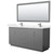 Wyndham WCF111172DKGC2UNSM70 Icon 72 Inch Double Bathroom Vanity in Dark Gray, Carrara Cultured Marble Countertop, Undermount Square Sinks, Brushed Nickel Trim, 70 Inch Mirror