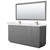 Wyndham WCF111172DKGWCUNSM70 Icon 72 Inch Double Bathroom Vanity in Dark Gray, White Cultured Marble Countertop, Undermount Square Sinks, Brushed Nickel Trim, 70 Inch Mirror