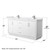 Wyndham WCF111172DWHWCUNSM70 Icon 72 Inch Double Bathroom Vanity in White, White Cultured Marble Countertop, Undermount Square Sinks, Brushed Nickel Trim, 70 Inch Mirror