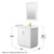 Wyndham WCF292930SWGC2UNSM24 Miranda 30 Inch Single Bathroom Vanity in White, Carrara Cultured Marble Countertop, Undermount Square Sink, Brushed Gold Trim, 24 Inch Mirror