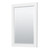 Wyndham WCF292930SWGCXSXXM24 Miranda 30 Inch Single Bathroom Vanity in White, No Countertop, No Sink, Brushed Gold Trim, 24 Inch Mirror
