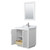 Wyndham WCF292930SWHCMUNSM24 Miranda 30 Inch Single Bathroom Vanity in White, White Carrara Marble Countertop, Undermount Square Sink, Brushed Nickel Trim, 24 Inch Mirror