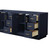 Wyndham WCF292984DBLCXSXXMXX Miranda 84 Inch Double Bathroom Vanity in Dark Blue, No Countertop, No Sink, Brushed Gold Trim