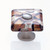 JVJ 50446 Satin Nickel 35 mm (1 3/8")  Flat Square Glass Door Knob - Silver and Gold