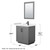 Wyndham WCF292930SGBC2UNSM24 Miranda 30 Inch Single Bathroom Vanity in Dark Gray, Carrara Cultured Marble Countertop, Undermount Square Sink, Matte Black Trim, 24 Inch Mirror