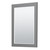 Wyndham WCF292930SGBWCUNSM24 Miranda 30 Inch Single Bathroom Vanity in Dark Gray, White Cultured Marble Countertop, Undermount Square Sink, Matte Black Trim, 24 Inch Mirror