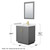 Wyndham WCF292930SGGWCUNSM24 Miranda 30 Inch Single Bathroom Vanity in Dark Gray, White Cultured Marble Countertop, Undermount Square Sink, Brushed Gold Trim, 24 Inch Mirror