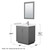 Wyndham WCF292930SKGC2UNSM24 Miranda 30 Inch Single Bathroom Vanity in Dark Gray, Carrara Cultured Marble Countertop, Undermount Square Sink, Brushed Nickel Trim, 24 Inch Mirror