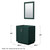 Wyndham WCF292930SGECXSXXM24 Miranda 30 Inch Single Bathroom Vanity in Green, No Countertop, No Sink, Brushed Nickel Trim, 24 Inch Mirror