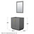 Wyndham WCF292930SGGCXSXXM24 Miranda 30 Inch Single Bathroom Vanity in Dark Gray, No Countertop, No Sink, Brushed Gold Trim, 24 Inch Mirror