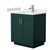 Wyndham WCF292930SGEC2UNSMXX Miranda 30 Inch Single Bathroom Vanity in Green, Carrara Cultured Marble Countertop, Undermount Square Sink, Brushed Nickel Trim