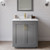 Wyndham WCF292930SGGWCUNSMXX Miranda 30 Inch Single Bathroom Vanity in Dark Gray, White Cultured Marble Countertop, Undermount Square Sink, Brushed Gold Trim