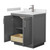 Wyndham WCF292930SKGWCUNSMXX Miranda 30 Inch Single Bathroom Vanity in Dark Gray, White Cultured Marble Countertop, Undermount Square Sink, Brushed Nickel Trim