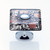 JVJ Polished Chrome 35 mm (1 3/8") Flat Square Glass Door Knob - Clear With Black Lines and Copper - 50226