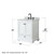 Wyndham WCS202030SWBCMUNOM24 Deborah 30 Inch Single Bathroom Vanity in White, White Carrara Marble Countertop, Undermount Oval Sink, Matte Black Trim, 24 Inch Mirror