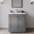 Wyndham WCF292930SKGCMUNSMXX Miranda 30 Inch Single Bathroom Vanity in Dark Gray, White Carrara Marble Countertop, Undermount Square Sink, Brushed Nickel Trim