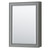 Wyndham WCS202030SGBCMUNOMED Deborah 30 Inch Single Bathroom Vanity in Dark Gray, White Carrara Marble Countertop, Undermount Oval Sink, Matte Black Trim, Medicine Cabinet