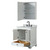 Wyndham WCS202030SWBCMUNSMED Deborah 30 Inch Single Bathroom Vanity in White, White Carrara Marble Countertop, Undermount Square Sink, Matte Black Trim, Medicine Cabinet