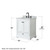 Wyndham WCS202030SWBCMUNSMED Deborah 30 Inch Single Bathroom Vanity in White, White Carrara Marble Countertop, Undermount Square Sink, Matte Black Trim, Medicine Cabinet