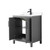 Wyndham WCV252530SGBWCUNSMXX Daria 30 Inch Single Bathroom Vanity in Dark Gray, White Cultured Marble Countertop, Undermount Square Sink, Matte Black Trim