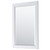 Wyndham WCV252530SWBWCUNSM24 Daria 30 Inch Single Bathroom Vanity in White, White Cultured Marble Countertop, Undermount Square Sink, Matte Black Trim, 24 Inch Mirror
