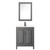 Wyndham WCV252530SGBC2UNSMED Daria 30 Inch Single Bathroom Vanity in Dark Gray, Carrara Cultured Marble Countertop, Undermount Square Sink, Matte Black Trim, Medicine Cabinet