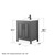Wyndham WCV252530SGBWCUNSMED Daria 30 Inch Single Bathroom Vanity in Dark Gray, White Cultured Marble Countertop, Undermount Square Sink, Matte Black Trim, Medicine Cabinet