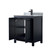 Wyndham WCV252530SBBCMUNSMXX Daria 30 Inch Single Bathroom Vanity in Dark Blue, White Carrara Marble Countertop, Undermount Square Sink, Matte Black Trim