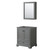Wyndham WCS202030SGBCXSXXMED Deborah 30 Inch Single Bathroom Vanity in Dark Gray, No Countertop, No Sink, Matte Black Trim, Medicine Cabinet Wyndham WCS202030SGBCXSXXMED Deborah 30 Inch Single Bathroom Vanity in Dark Gray, No Countertop, No Sink, Matte Black Trim, Medicine Cabinet