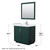 Wyndham WCF292936SGEWCUNSM34 Miranda 36 Inch Single Bathroom Vanity in Green, White Cultured Marble Countertop, Undermount Square Sink, Brushed Nickel Trim, 34 Inch Mirror