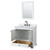 Wyndham WCS202036SWBCMUNSM24 Deborah 36 Inch Single Bathroom Vanity in White, White Carrara Marble Countertop, Undermount Square Sink, Matte Black Trim, 24 Inch Mirror