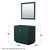 Wyndham WCF292936SGECXSXXM34 Miranda 36 Inch Single Bathroom Vanity in Green, No Countertop, No Sink, Brushed Nickel Trim, 34 Inch Mirror
