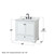 Wyndham WCS202036SWBCMUNSMED Deborah 36 Inch Single Bathroom Vanity in White, White Carrara Marble Countertop, Undermount Square Sink, Matte Black Trim, Medicine Cabinet