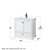 Wyndham WCS202036SWBWCUNSM24 Deborah 36 Inch Single Bathroom Vanity in White, White Cultured Marble Countertop, Undermount Square Sink, Matte Black Trim, 24 Inch Mirror