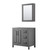 Wyndham WCV252536SGBCXSXXMED Daria 36 Inch Single Bathroom Vanity in Dark Gray, No Countertop, No Sink, Matte Black Trim, Medicine Cabinet