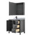 Wyndham WCV252536SGBCMUNSMED Daria 36 Inch Single Bathroom Vanity in Dark Gray, White Carrara Marble Countertop, Undermount Square Sink, Matte Black Trim, Medicine Cabinet