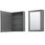 Wyndham WCV252536SGBCMUNSMED Daria 36 Inch Single Bathroom Vanity in Dark Gray, White Carrara Marble Countertop, Undermount Square Sink, Matte Black Trim, Medicine Cabinet