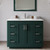 Wyndham WCF292942SGEC2UNSM34 Miranda 42 Inch Single Bathroom Vanity in Green, Carrara Cultured Marble Countertop, Undermount Square Sink, Brushed Nickel Trim, 34 Inch Mirror