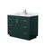 Wyndham WCF292942SGECMUNSMXX Miranda 42 Inch Single Bathroom Vanity in Green, White Carrara Marble Countertop, Undermount Square Sink, Brushed Nickel Trim