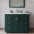Wyndham WCF292942SGECMUNSMXX Miranda 42 Inch Single Bathroom Vanity in Green, White Carrara Marble Countertop, Undermount Square Sink, Brushed Nickel Trim