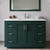 Wyndham WCF292948SGEC2UNSM46 Miranda 48 Inch Single Bathroom Vanity in Green, Carrara Cultured Marble Countertop, Undermount Square Sink, Brushed Nickel Trim, 46 Inch Mirror