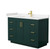 Wyndham WCF292948SGDC2UNSMXX Miranda 48 Inch Single Bathroom Vanity in Green, Carrara Cultured Marble Countertop, Undermount Square Sink, Brushed Gold Trim