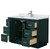 Wyndham WCF292948SGECMUNSMXX Miranda 48 Inch Single Bathroom Vanity in Green, White Carrara Marble Countertop, Undermount Square Sink, Brushed Nickel Trim