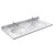 Wyndham WCV232348DBBCMUNOM46 Avery 48 Inch Double Bathroom Vanity in Dark Blue, White Carrara Marble Countertop, Undermount Oval Sinks, Matte Black Trim, 46 Inch Mirror