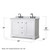 Wyndham WCV232348DWBCMUNOM46 Avery 48 Inch Double Bathroom Vanity in White, White Carrara Marble Countertop, Undermount Oval Sinks, Matte Black Trim, 46 Inch Mirror